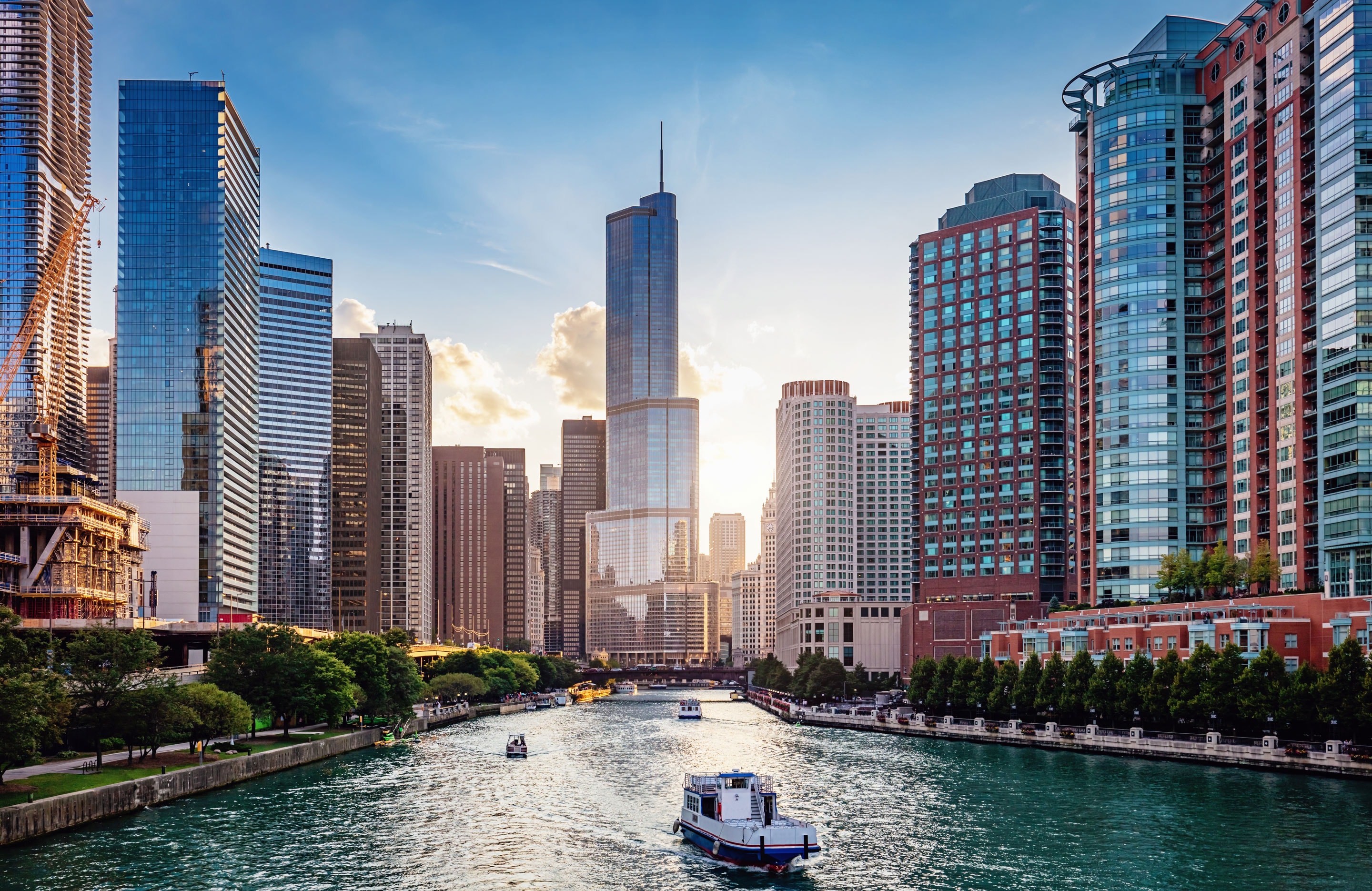 Chicago city skyline.