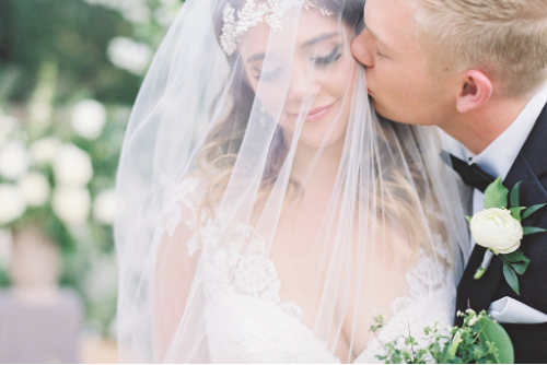 Couple on wedding day