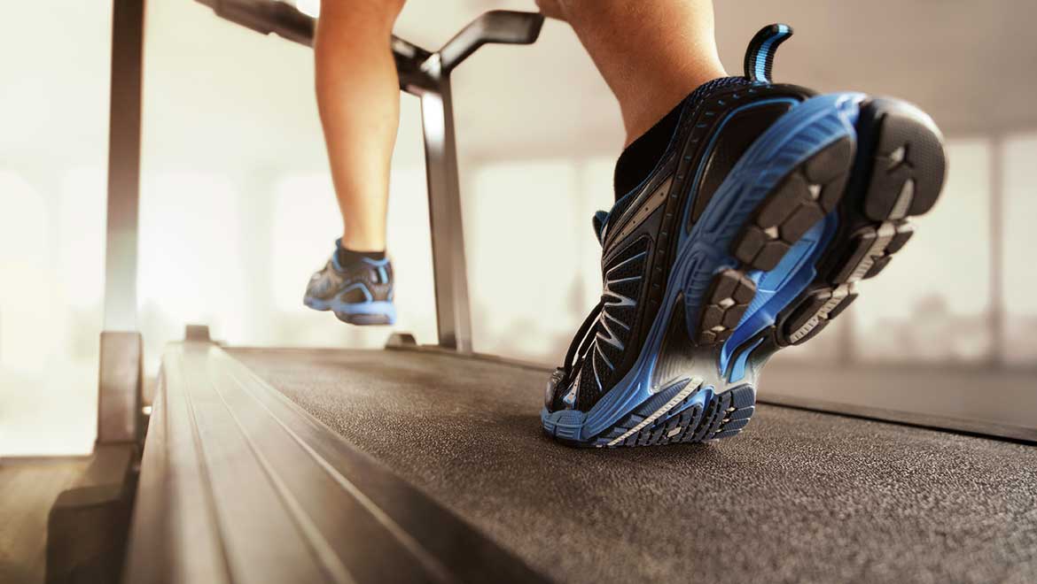 running on treadmill