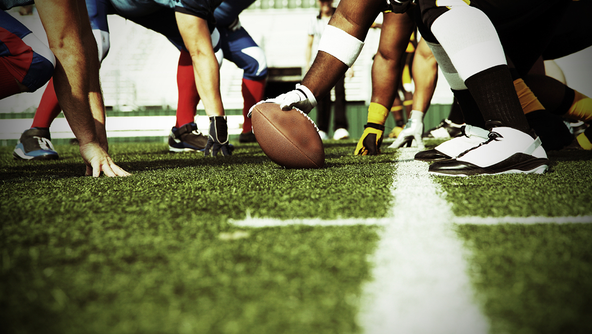 Football players on the field
