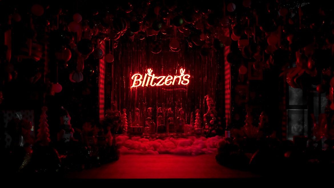 blitzen neon sign