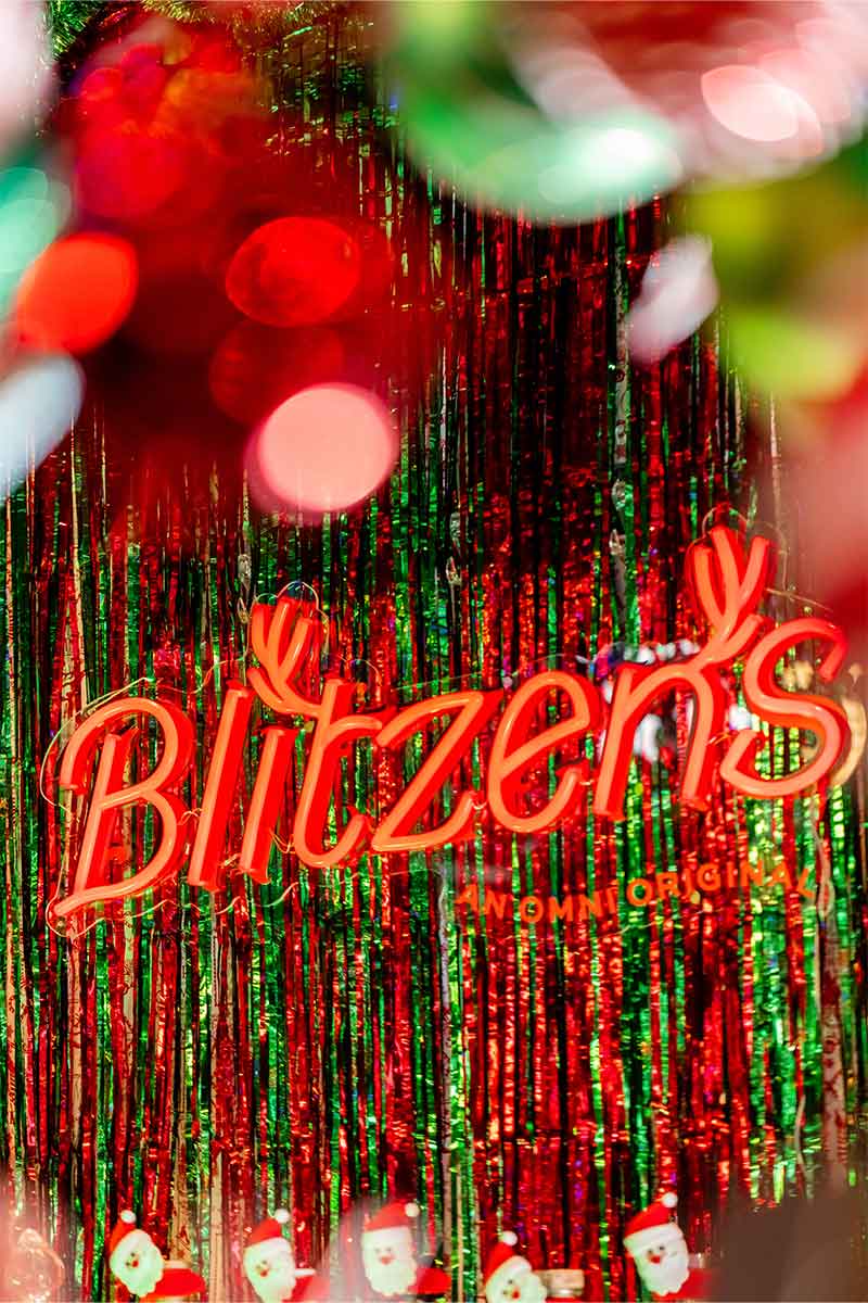 Blitzen's Bar neon sign