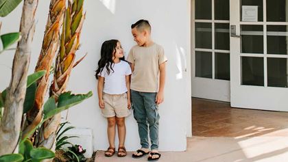kids posing for a photo
