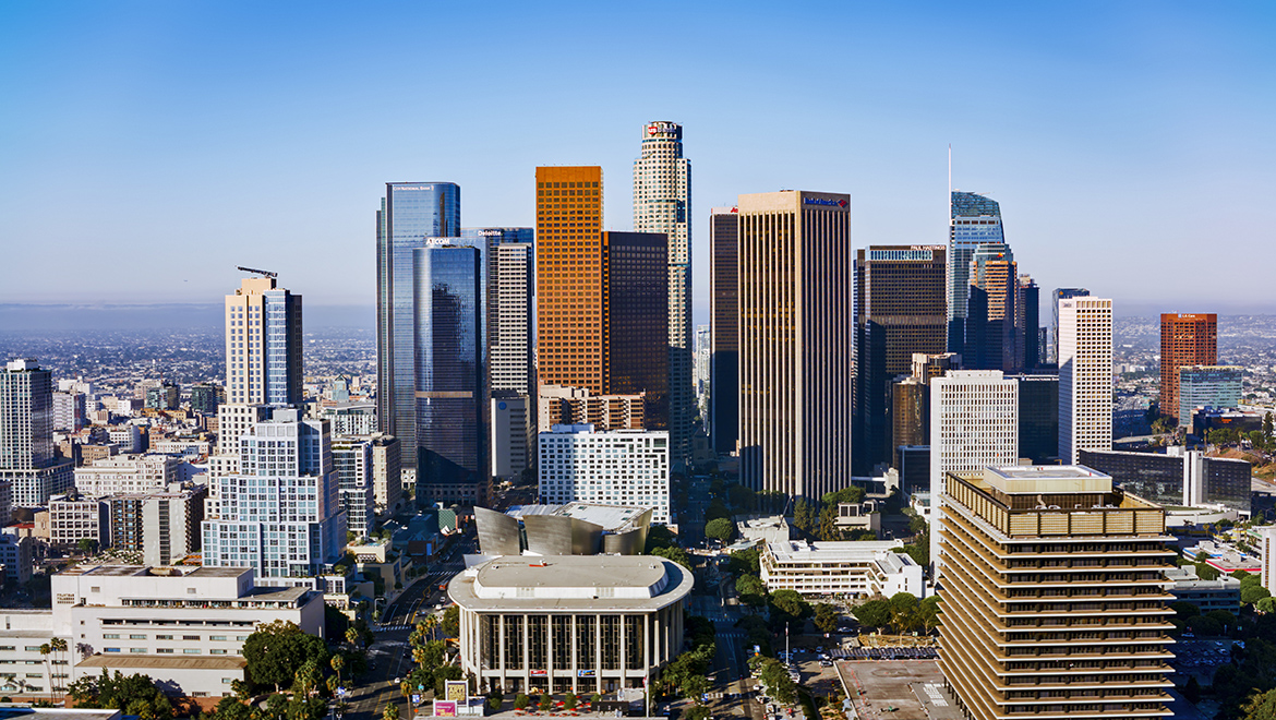 Aerial view of Los Angeles