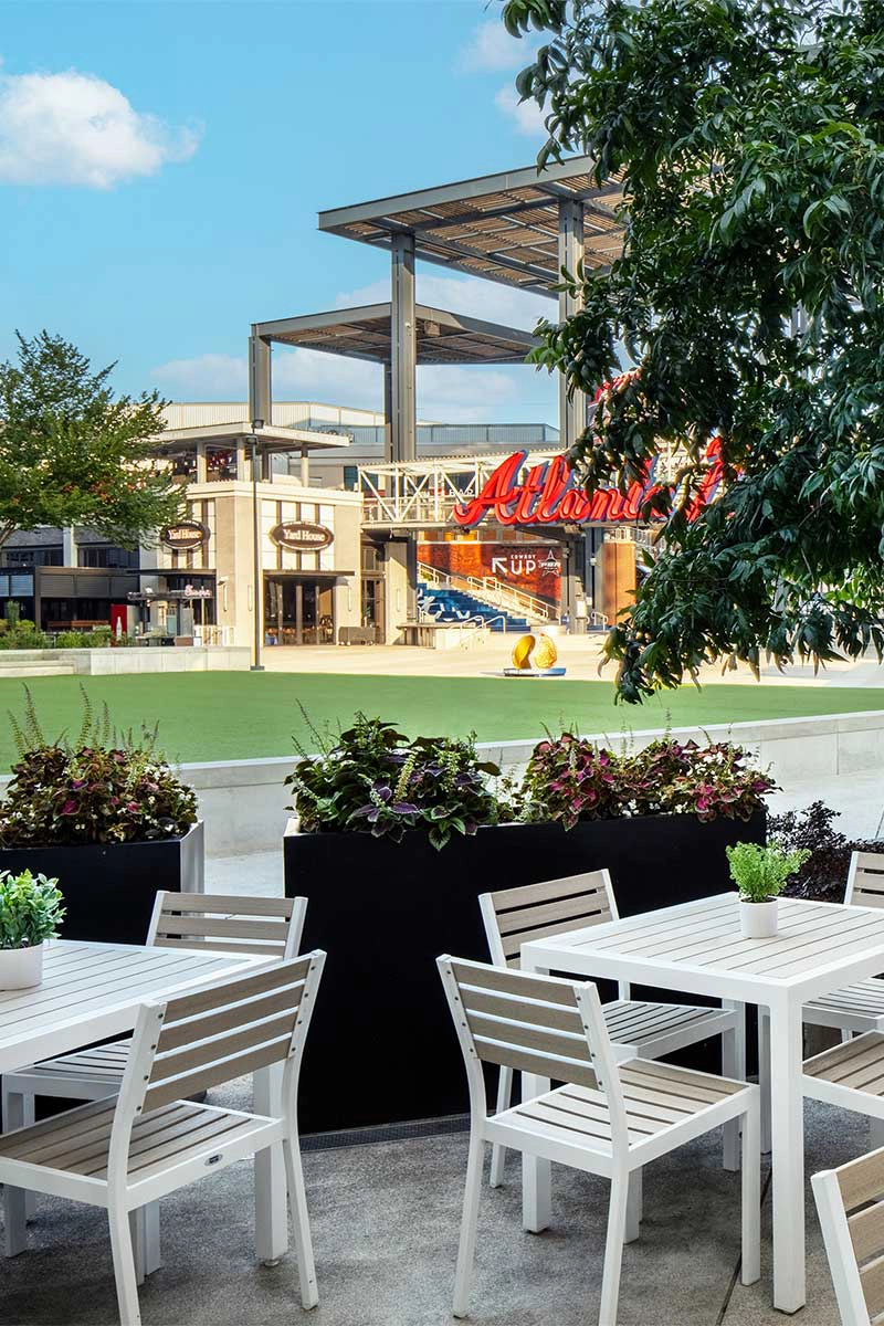 Outdoor patio dining area