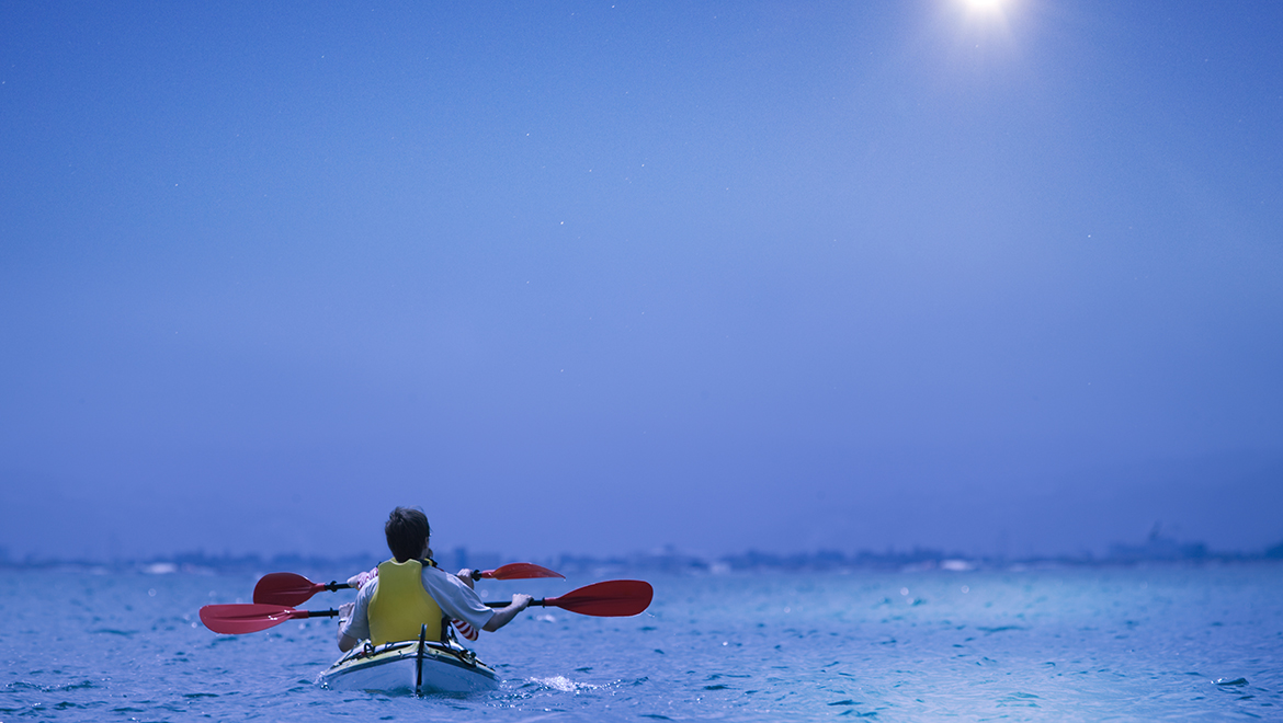 Kayaking at night