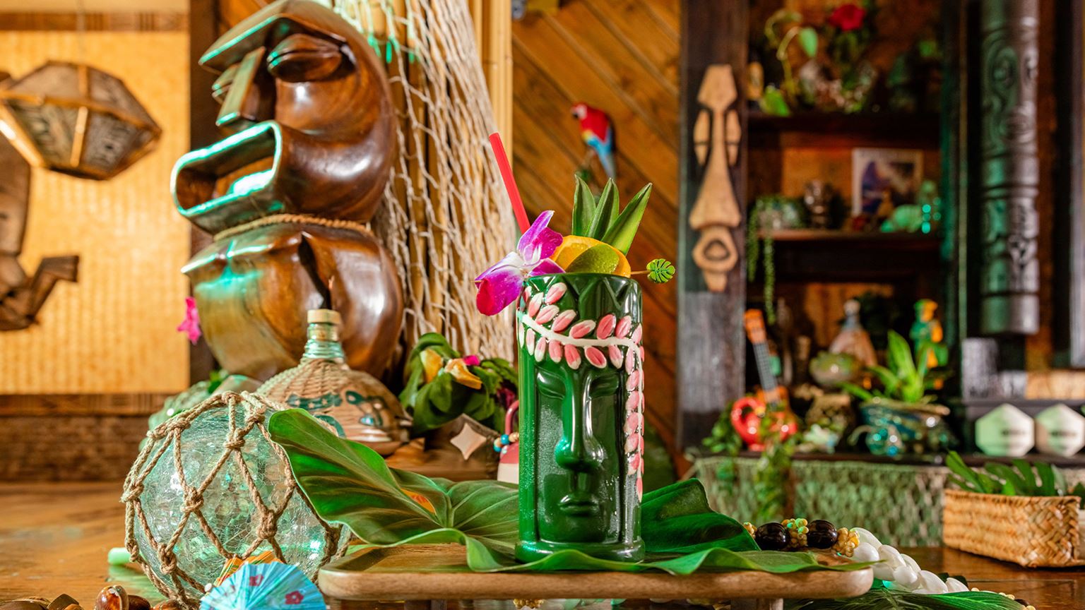 green cocktail drink 