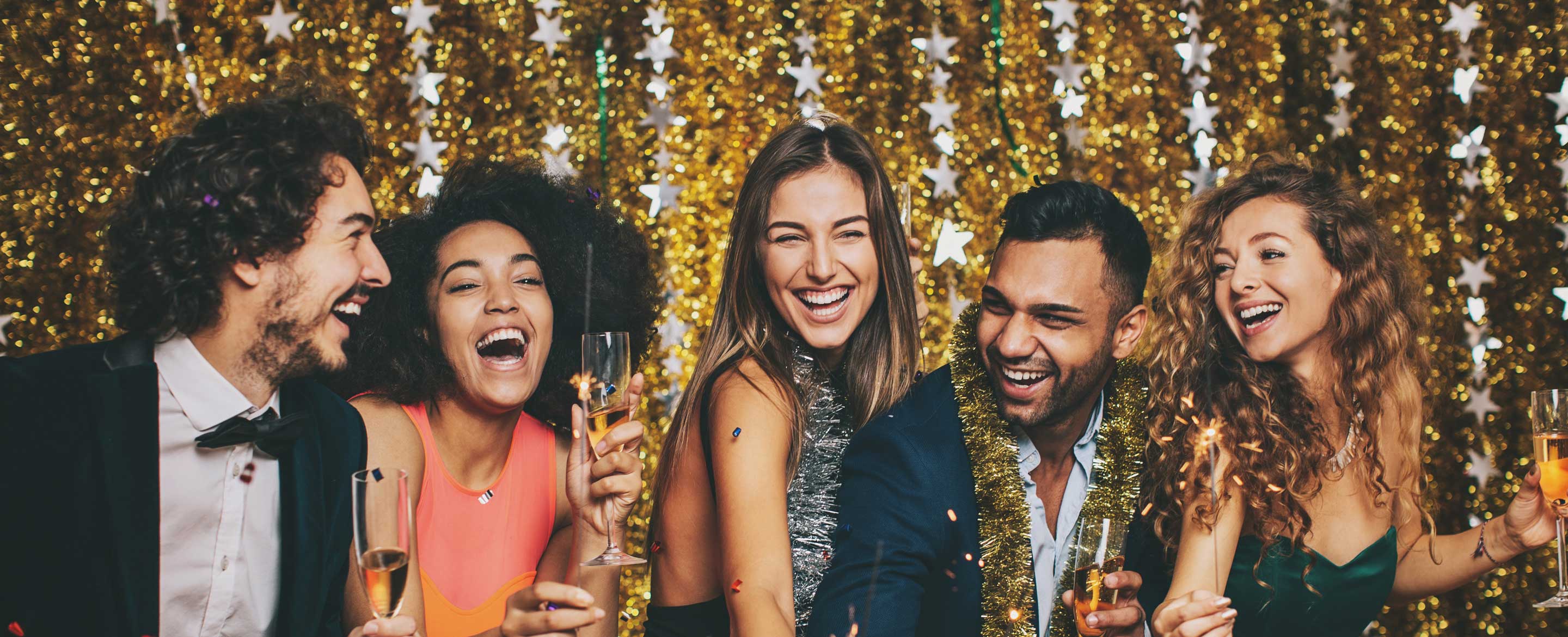 People celebrating New Year's Eve.