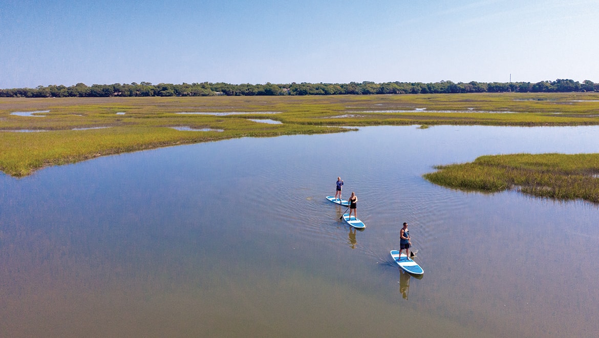 Paddleboarding at  