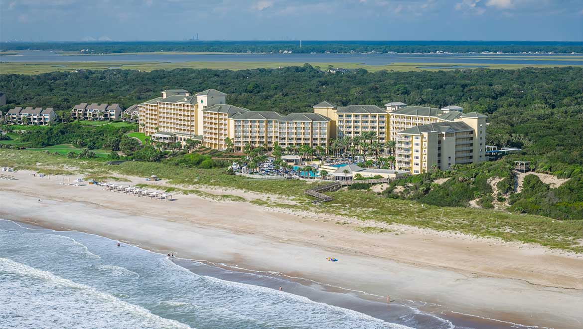 Aerial view of property