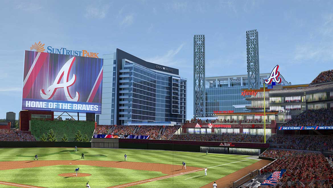 Suntrust Park with Omni Hotel at the Battery Atlanta