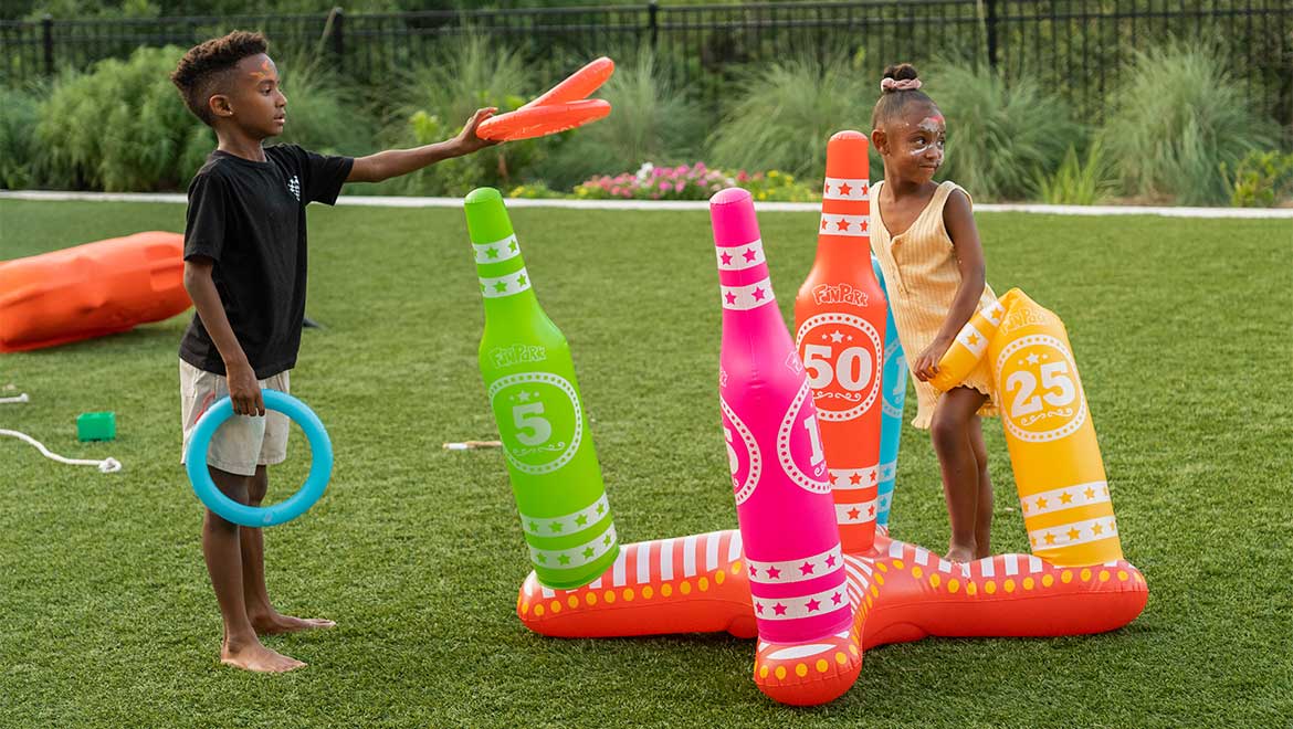 Kids playing outdoor games