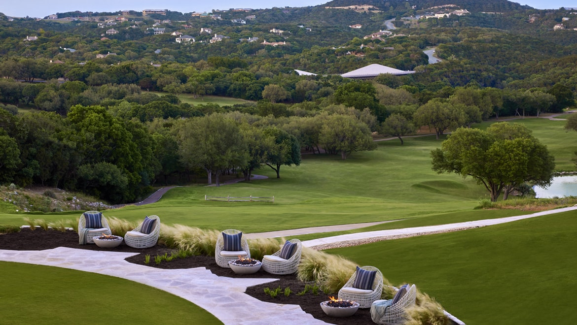 View of the golf course.
