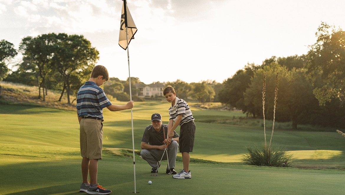 Kids putting