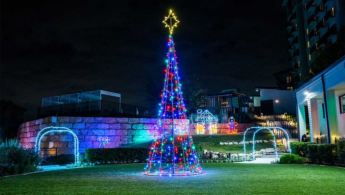 Outdoor Christmas lights display
