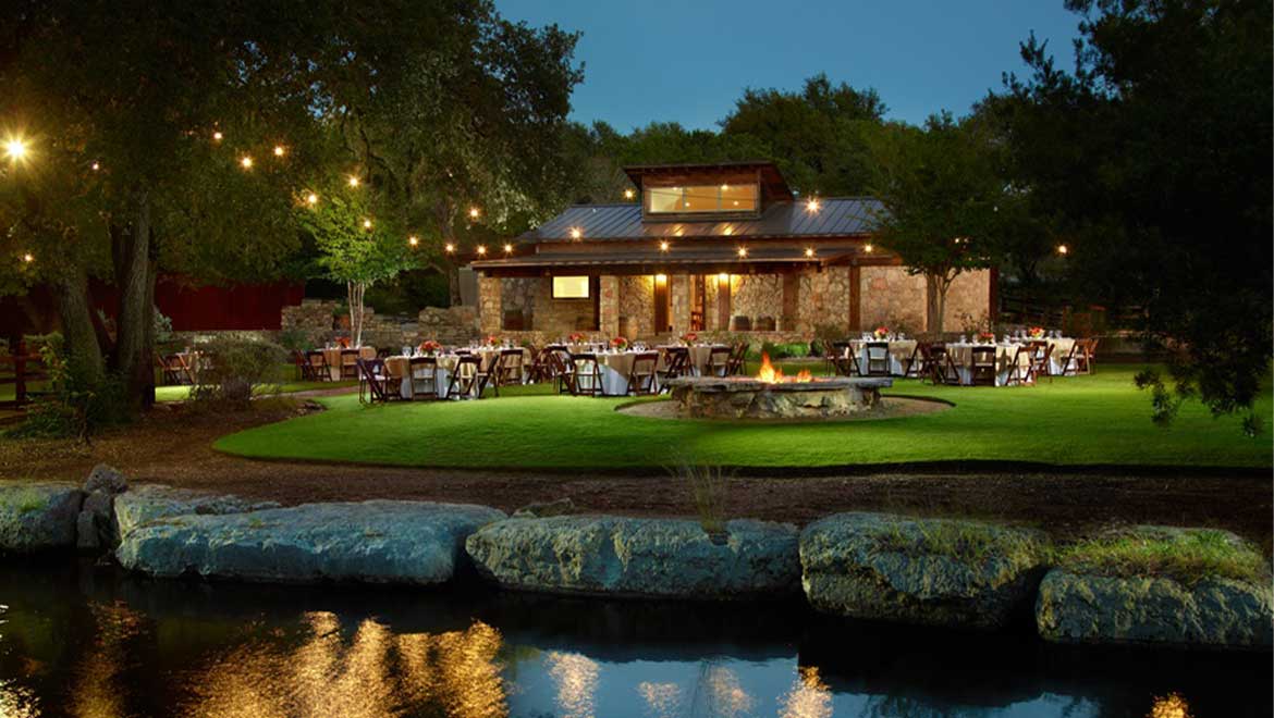 Outdoor wedding reception