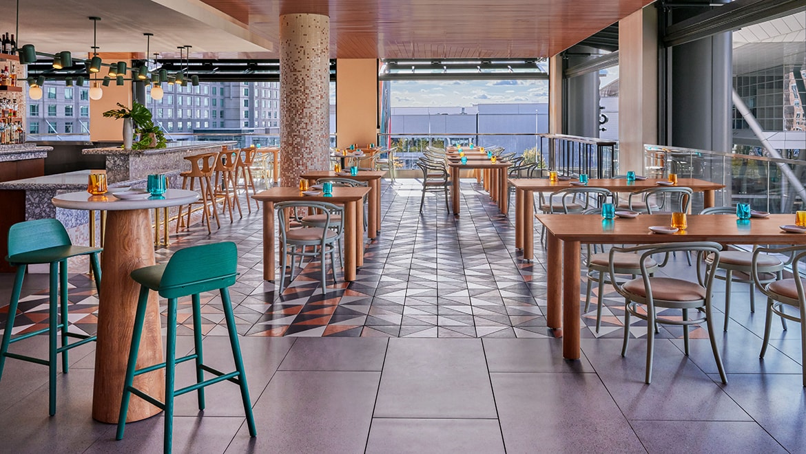 Patio dining area