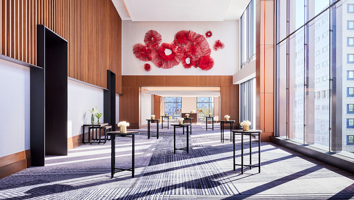 Pre-function space with view. 