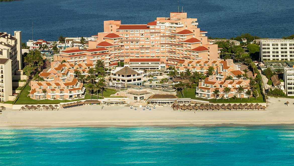 Aerial view of the resort