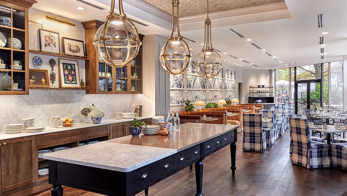 Omni Charlottesville Hillock neighborhood kitchen