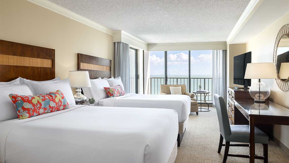 Guest room with two double beds