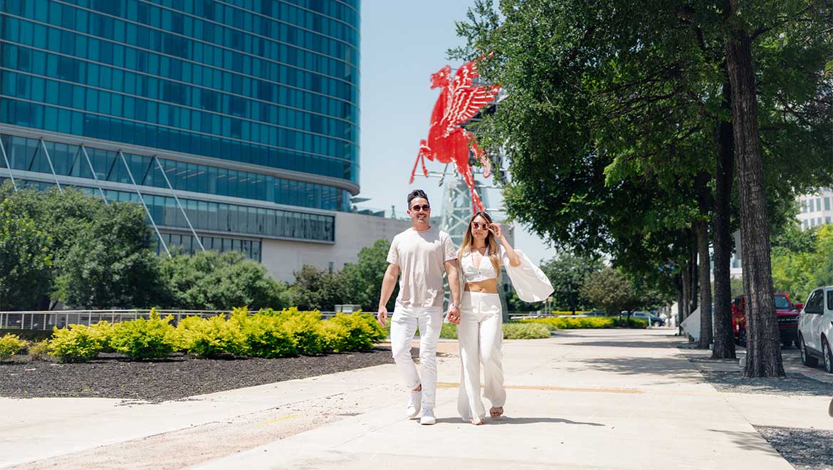 Couple taking a stroll