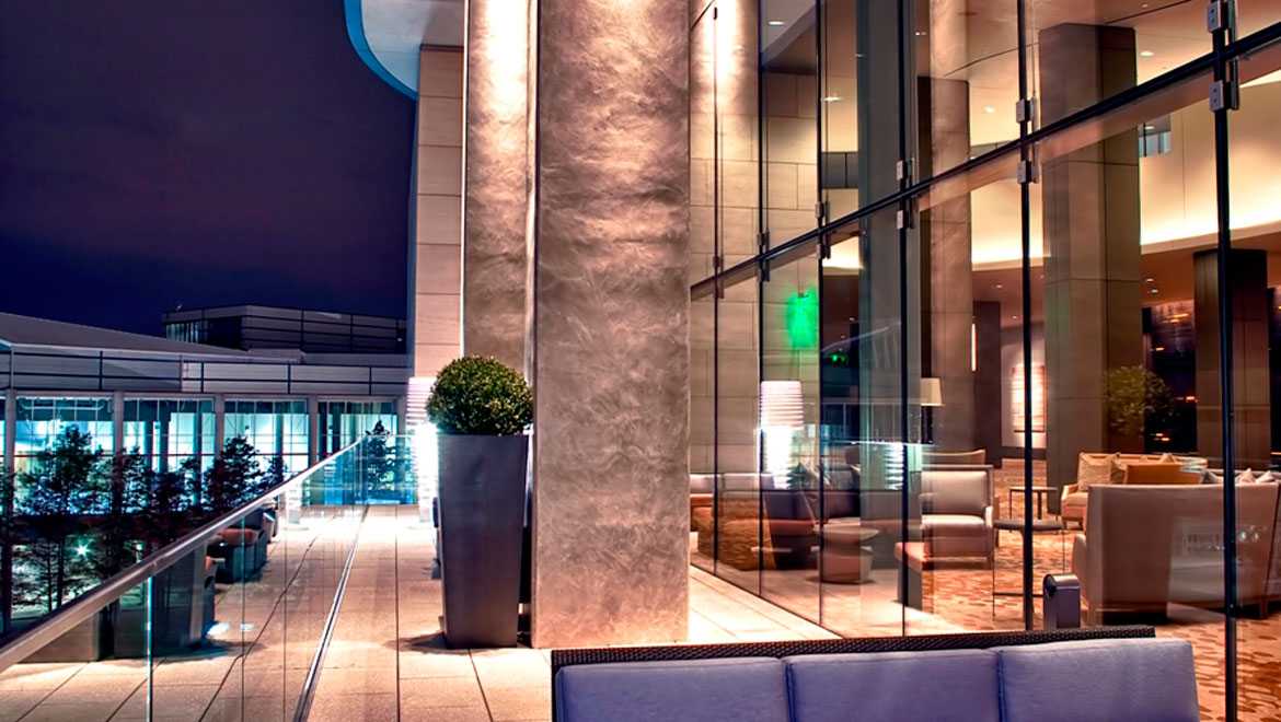 Balcony outside meeting rooms