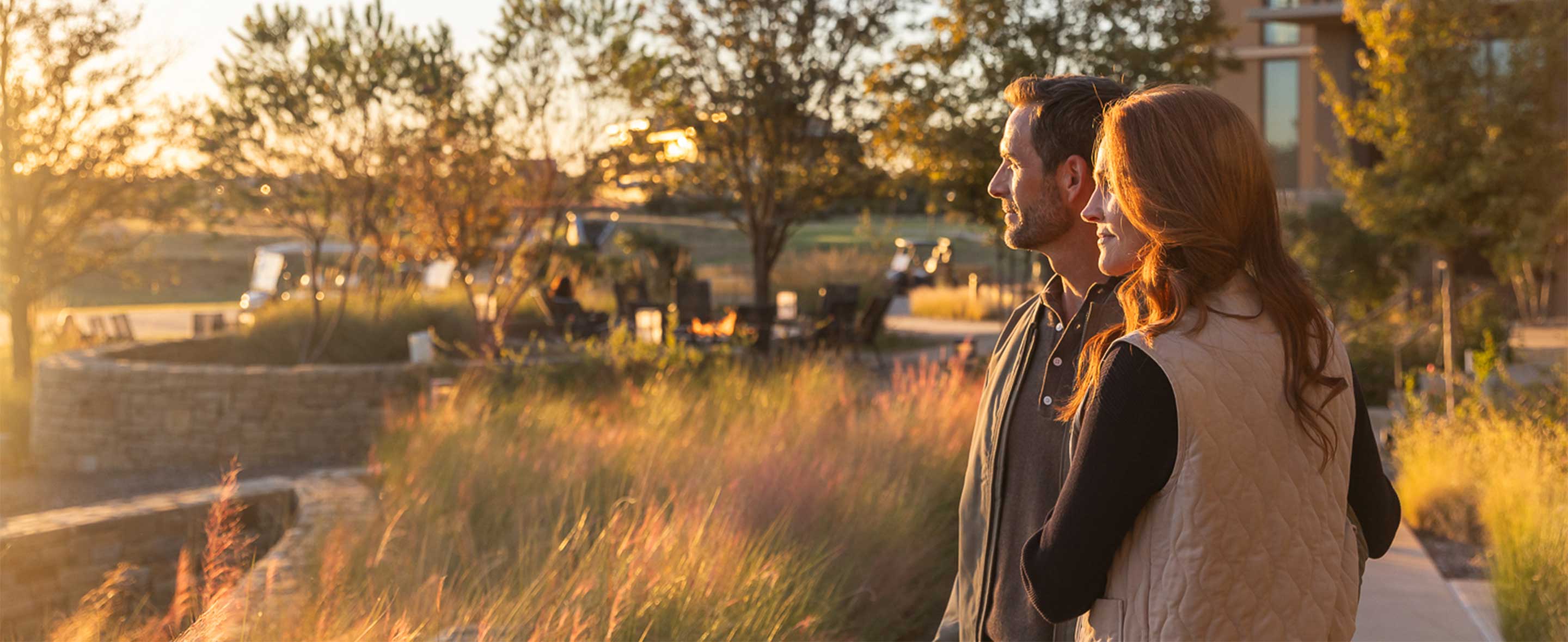 Couple watching the sunset