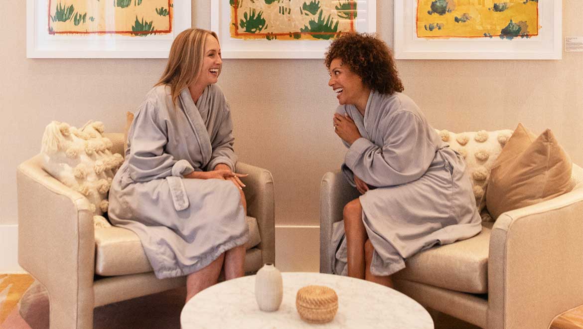 Women relaxing at the spa