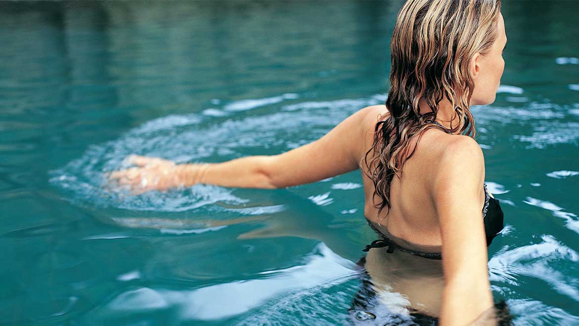 Woman in pool