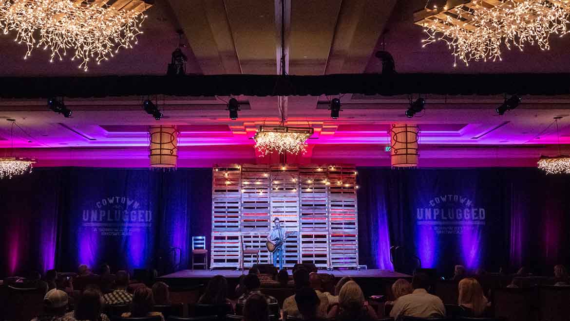 Empty stage at concert