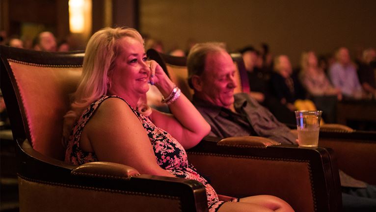 Couple watching the show
