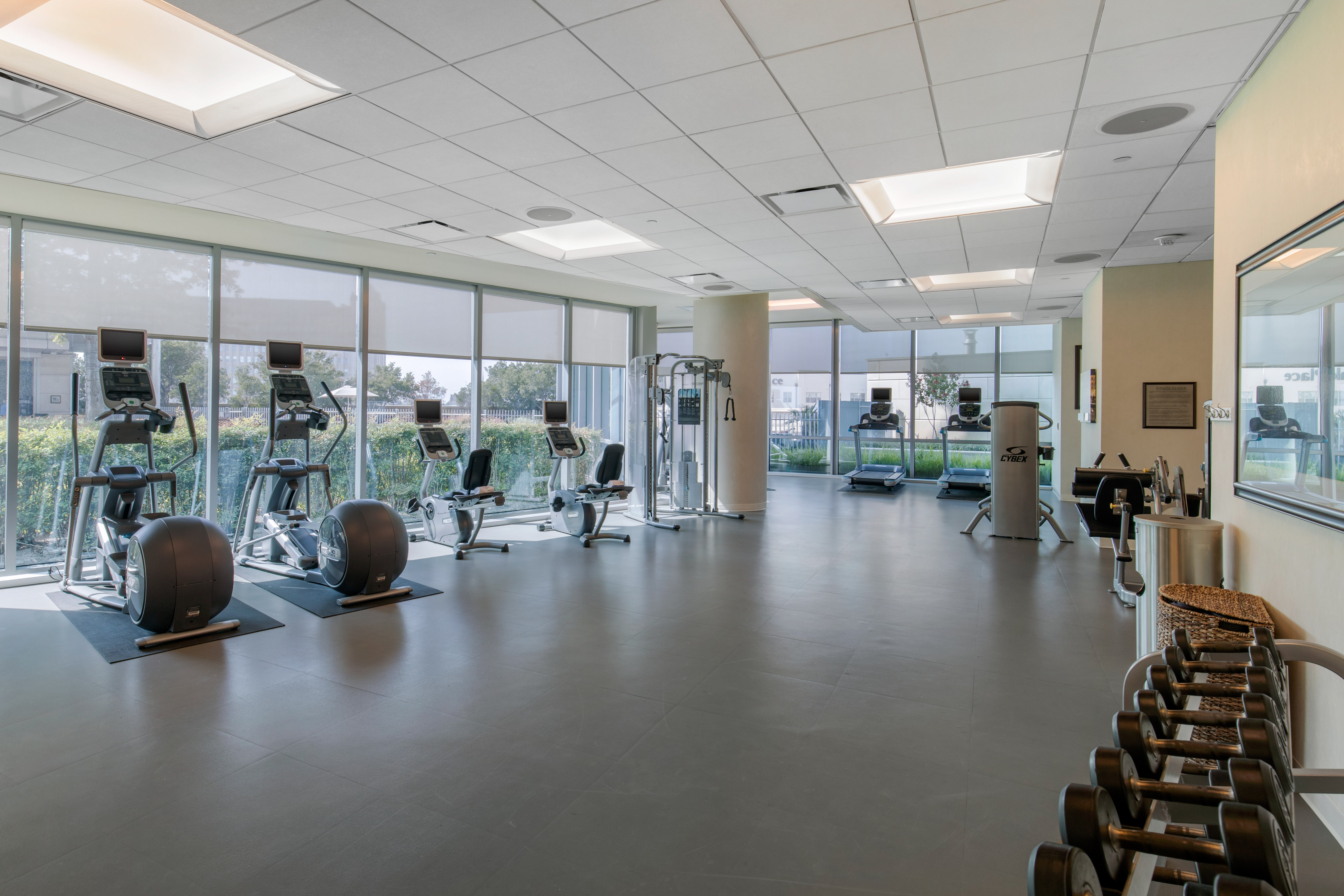 Interior of fitness center