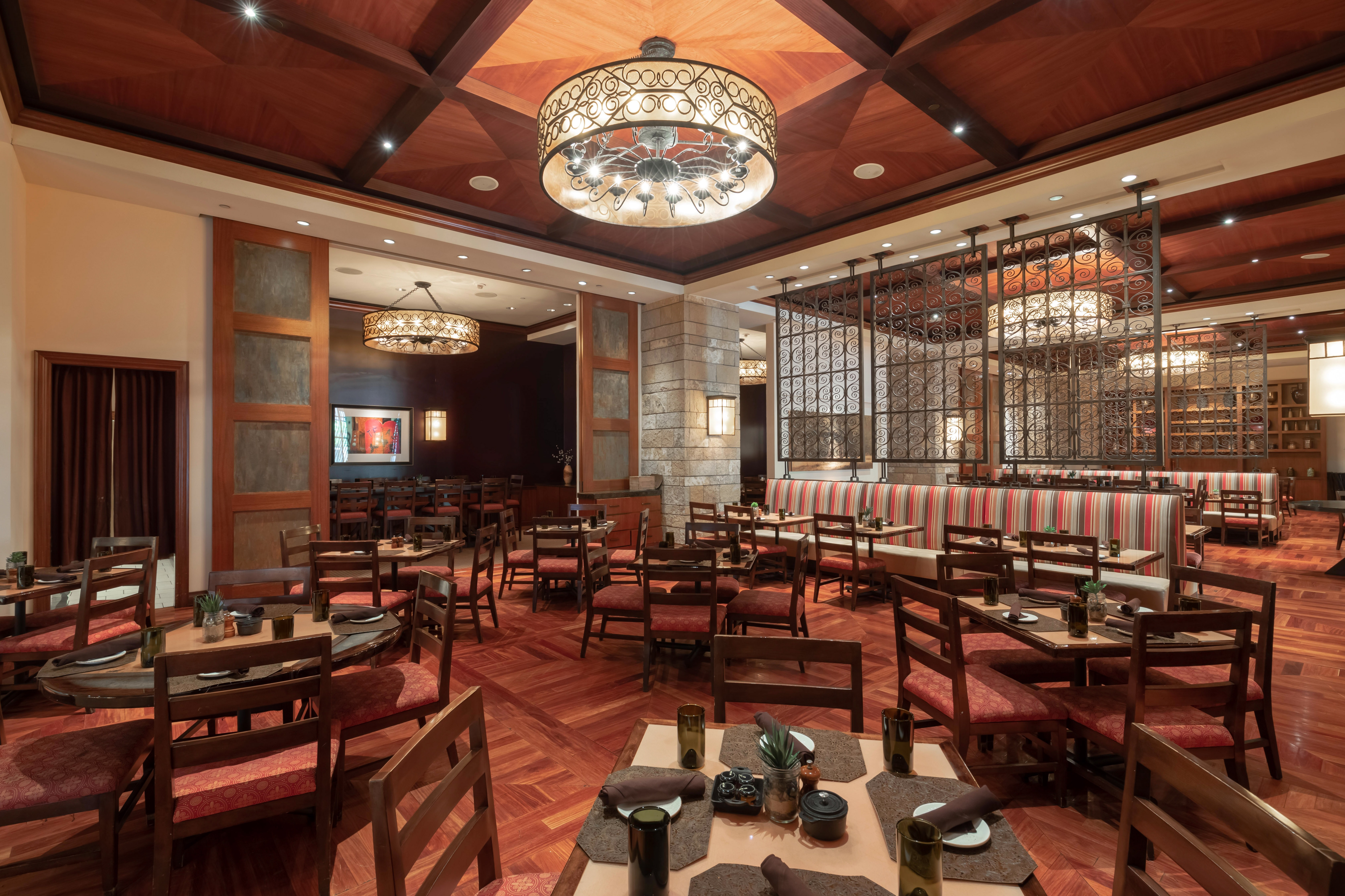 Interior of restaurant.