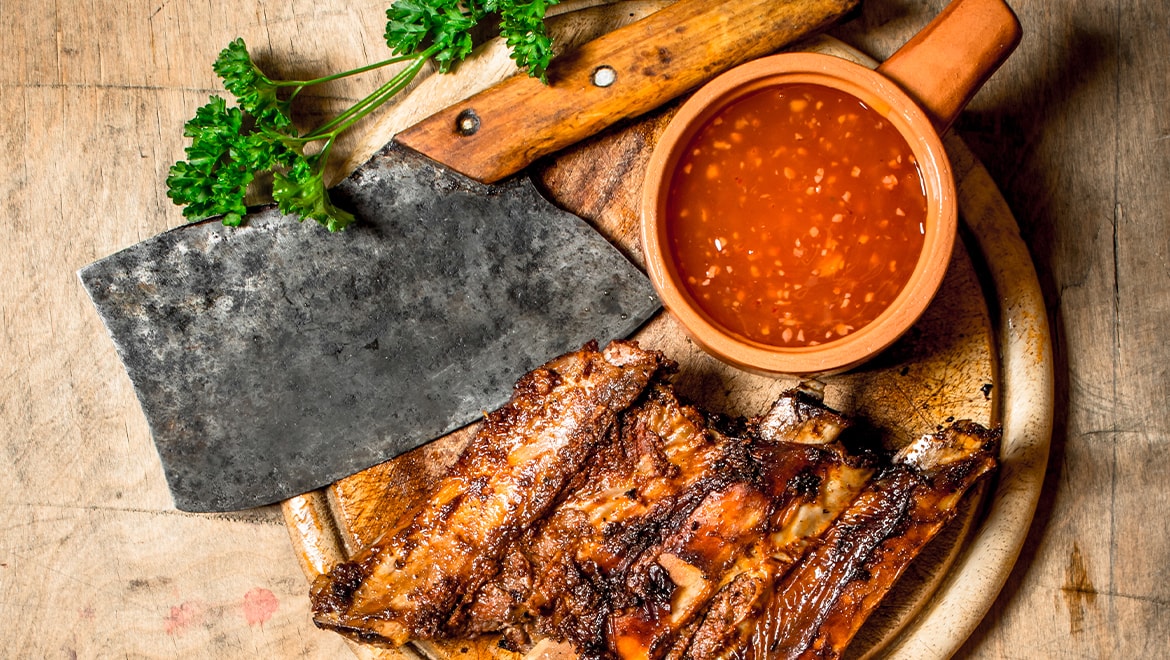 Ribs and salsa