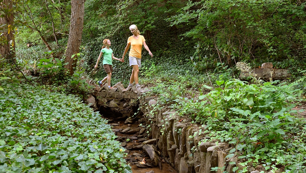 Mom and Daughter Hike on Sunset Trail