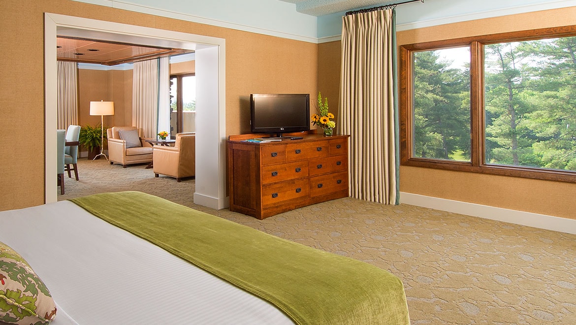 Suite with large picture window.