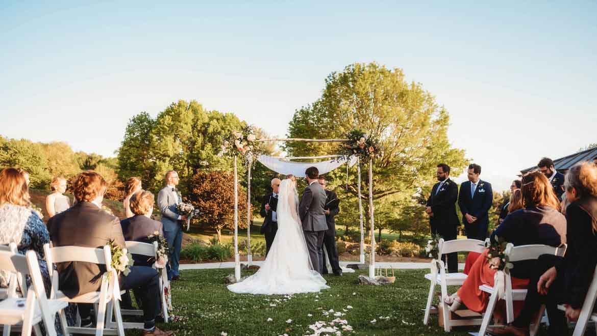 Outdoor wedding ceremony