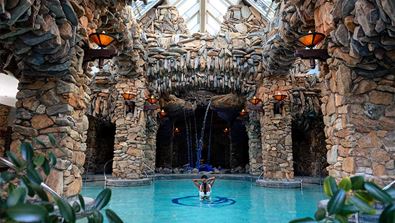 Woman standing in pool