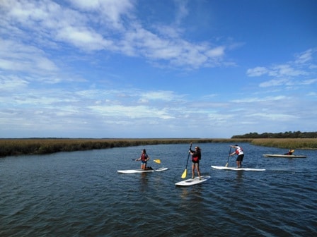 Stand-ip paddle boarding around Hilton Head Island