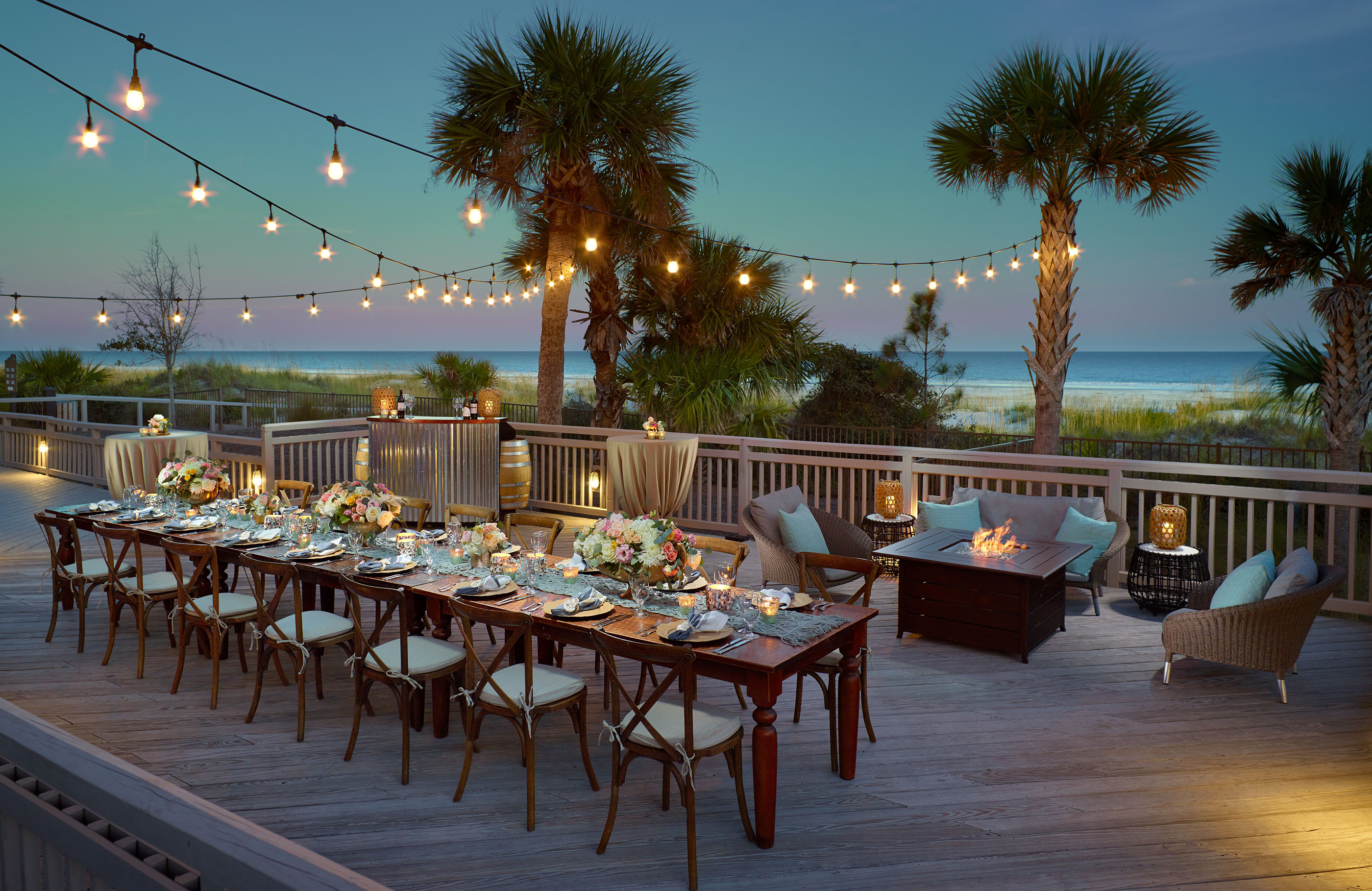 Outdoor dining event.