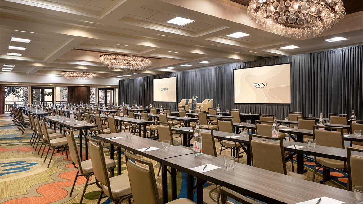 Palmetto Ballroom set in classroom meeting style