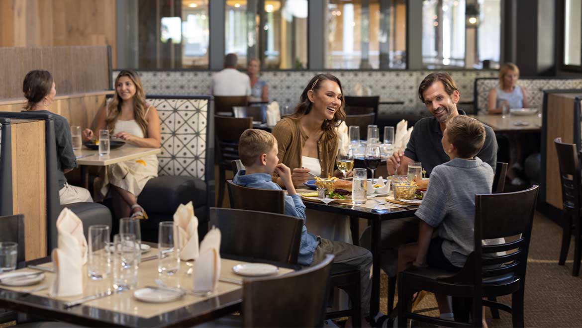 Family having dinner