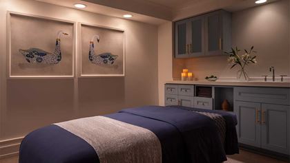 treatment room at Hilton Head spa. 