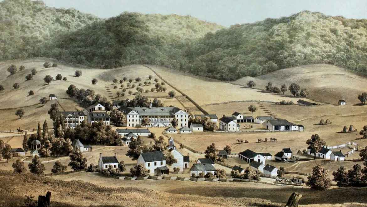Painting of a country village