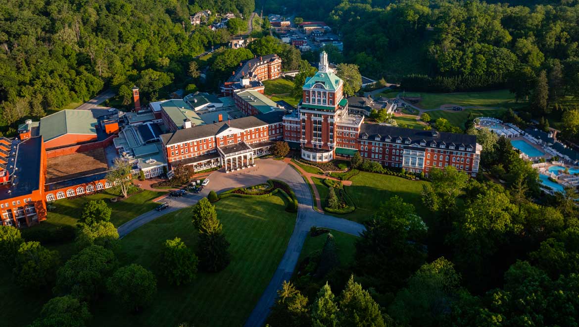 Aerial view of the resort