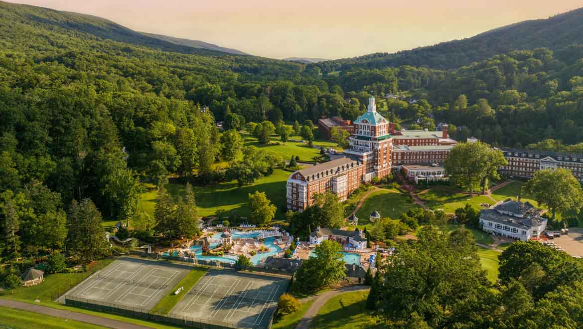Aerial view of resort