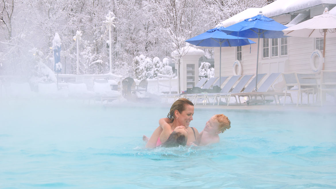 Allegheny Springs winter swim