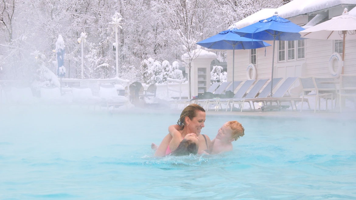 Allegheny Springs winter swim