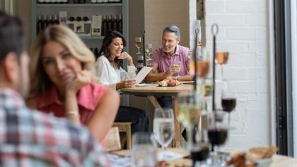 People having a meal.